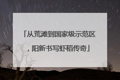 从荒滩到国家级示范区，阳新书写虾稻传奇