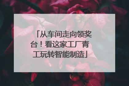从车间走向领奖台！看这家工厂青工玩转智能制造