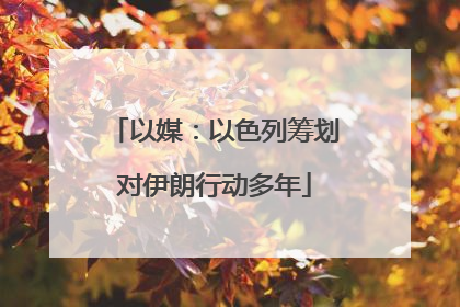 以媒：以色列筹划对伊朗行动多年