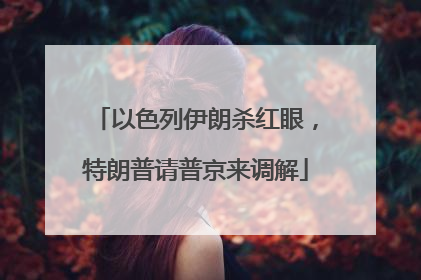 以色列伊朗杀红眼，特朗普请普京来调解