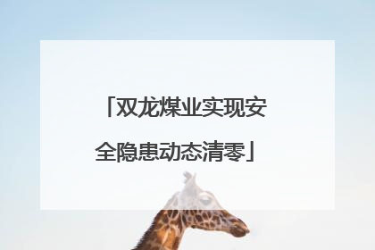 双龙煤业实现安全隐患动态清零