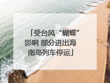 受台风“蝴蝶”影响 部分进出海南岛列车停运