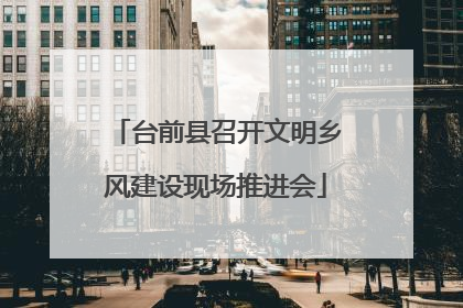 台前县召开文明乡风建设现场推进会