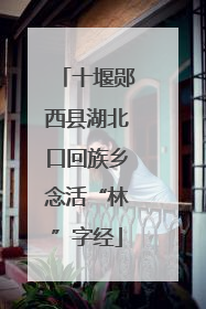 十堰郧西县湖北口回族乡念活“林”字经