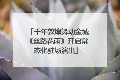 千年敦煌舞动金城《丝路花雨》开启常态化驻场演出