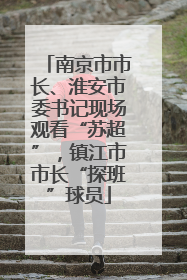 南京市市长、淮安市委书记现场观看“苏超”，镇江市市长“探班”球员