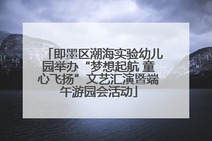 即墨区潮海实验幼儿园举办“梦想起航 童心飞扬”文艺汇演暨端午游园会活动
