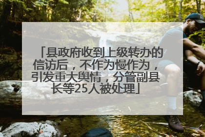 县政府收到上级转办的信访后，不作为慢作为，引发重大舆情，分管副县长等25人被处理