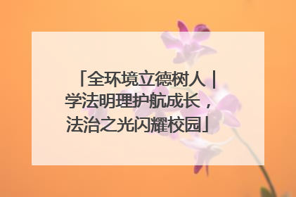 全环境立德树人｜学法明理护航成长，法治之光闪耀校园