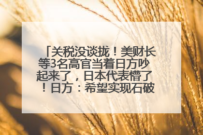 关税没谈拢！美财长等3名高官当着日方吵起来了，日本代表懵了！日方：希望实现石破茂与特朗普的会晤
