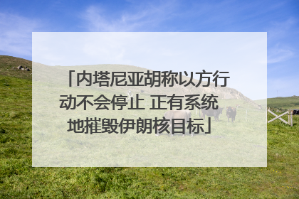 内塔尼亚胡称以方行动不会停止 正有系统地摧毁伊朗核目标