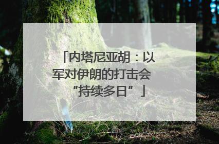 内塔尼亚胡：以军对伊朗的打击会“持续多日”