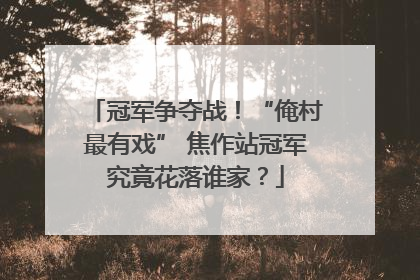 冠军争夺战！“俺村最有戏” 焦作站冠军究竟花落谁家？