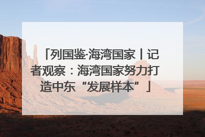 列国鉴·海湾国家丨记者观察：海湾国家努力打造中东“发展样本”