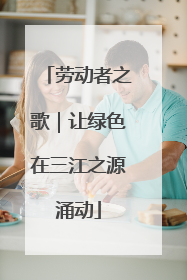 劳动者之歌｜让绿色在三江之源涌动