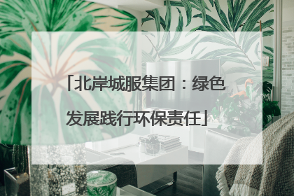 北岸城服集团：绿色发展践行环保责任