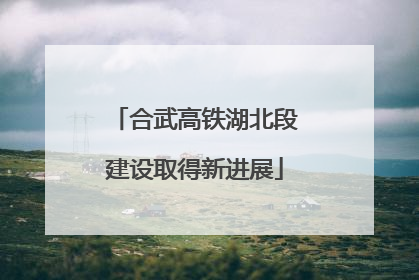 合武高铁湖北段建设取得新进展