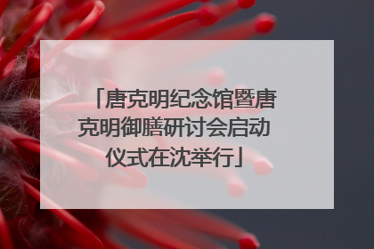 唐克明纪念馆暨唐克明御膳研讨会启动仪式在沈举行