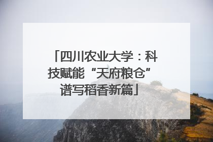四川农业大学：科技赋能“天府粮仓”谱写稻香新篇