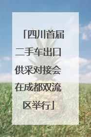 四川首届二手车出口供采对接会在成都双流区举行