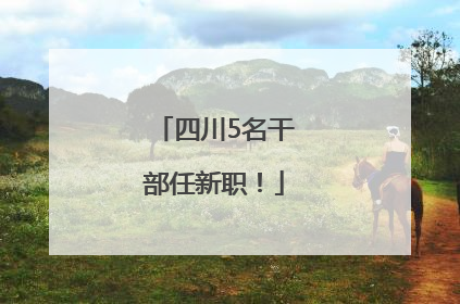 四川5名干部任新职！
