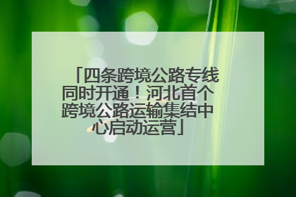 四条跨境公路专线同时开通！河北首个跨境公路运输集结中心启动运营