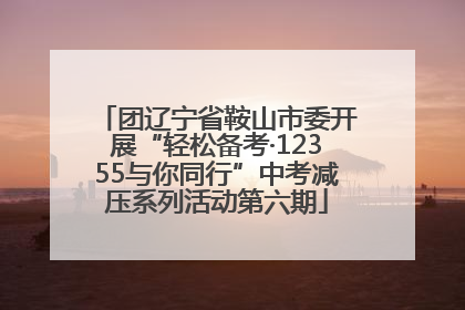 团辽宁省鞍山市委开展“轻松备考·12355与你同行”中考减压系列活动第六期