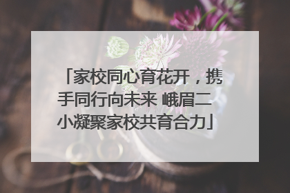 家校同心育花开，携手同行向未来 峨眉二小凝聚家校共育合力