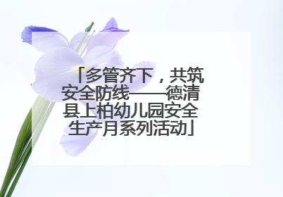多管齐下，共筑安全防线——德清县上柏幼儿园安全生产月系列活动