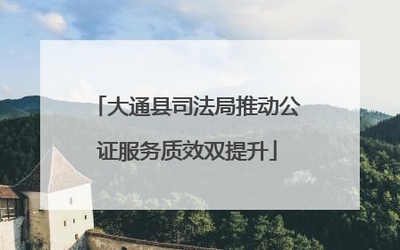 大通县司法局推动公证服务质效双提升