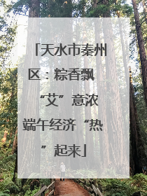 天水市秦州区：粽香飘 “艾”意浓 端午经济“热”起来