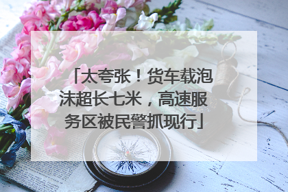 太夸张！货车载泡沫超长七米，高速服务区被民警抓现行