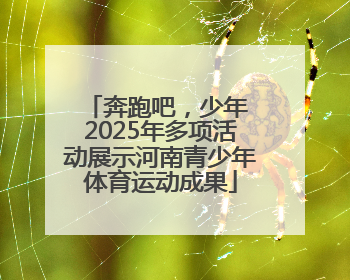 奔跑吧，少年 2025年多项活动展示河南青少年体育运动成果