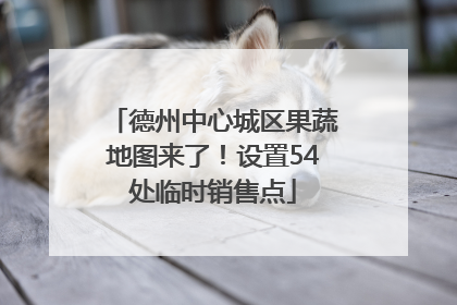 德州中心城区果蔬地图来了！设置54处临时销售点