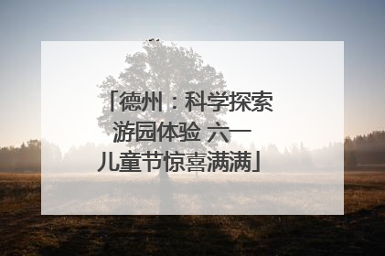 德州：科学探索 游园体验 六一儿童节惊喜满满