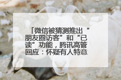 微信被猜测推出“朋友圈访客”和“已读”功能，腾讯高管回应：怀疑有人特意反复翻炒流量