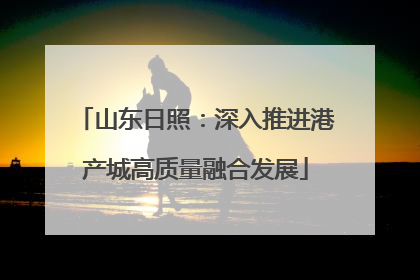 山东日照：深入推进港产城高质量融合发展