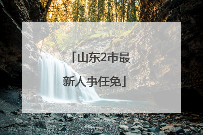 山东2市最新人事任免