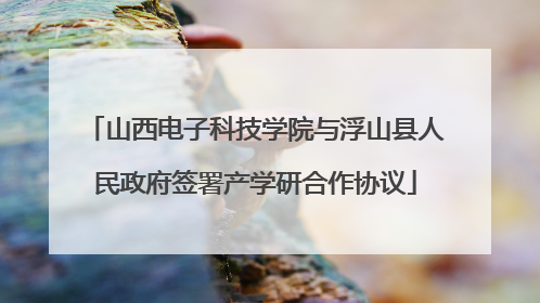 山西电子科技学院与浮山县人民政府签署产学研合作协议