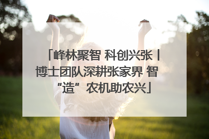 峰林聚智 科创兴张丨博士团队深耕张家界 智“造”农机助农兴
