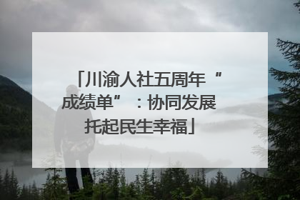 川渝人社五周年“成绩单”：协同发展托起民生幸福