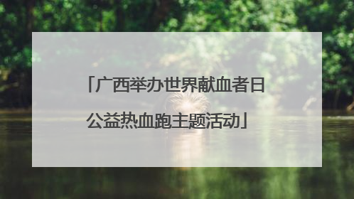 广西举办世界献血者日公益热血跑主题活动