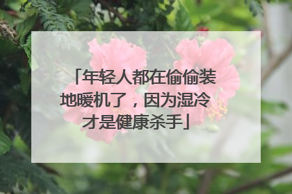 年轻人都在偷偷装地暖机了，因为湿冷才是健康杀手