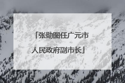 张勋图任广元市人民政府副市长