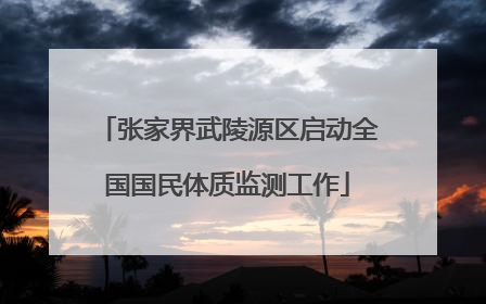 张家界武陵源区启动全国国民体质监测工作