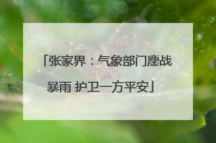 张家界：气象部门鏖战暴雨 护卫一方平安