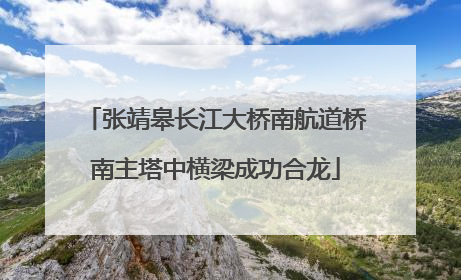 张靖皋长江大桥南航道桥南主塔中横梁成功合龙