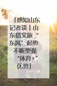 感知山东记者谈丨山东借文旅“东风”起势 不断塑强“体育+”优势
