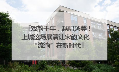 戏韵千年，越唱越美！上城这场展演让宋韵文化“流淌”在新时代
