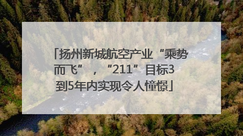 扬州新城航空产业“乘势而飞”，“211”目标3到5年内实现令人憧憬